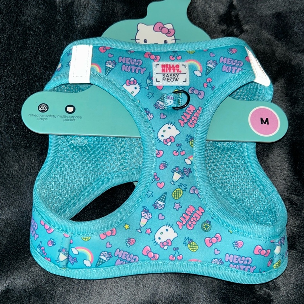 Sassy Meow Hello Kitty Green Step In Harness (M)